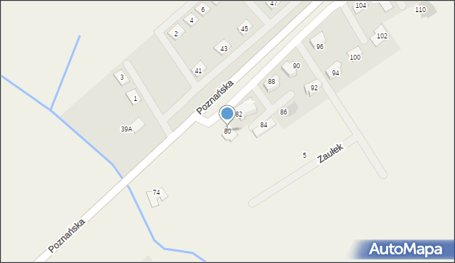 Lusowo, Poznańska, 80, mapa Lusowo