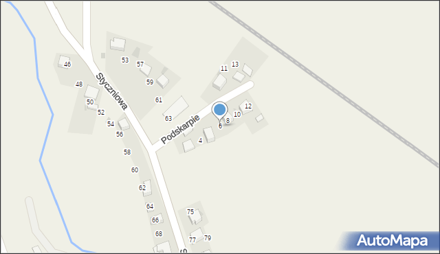 Luszowice, Podskarpie, 6, mapa Luszowice