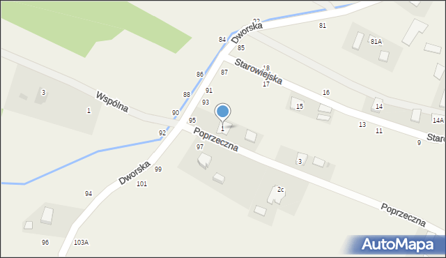 Luszowice, Poprzeczna, 1, mapa Luszowice