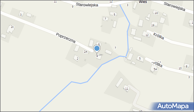 Luszowice, Poprzeczna, 4, mapa Luszowice