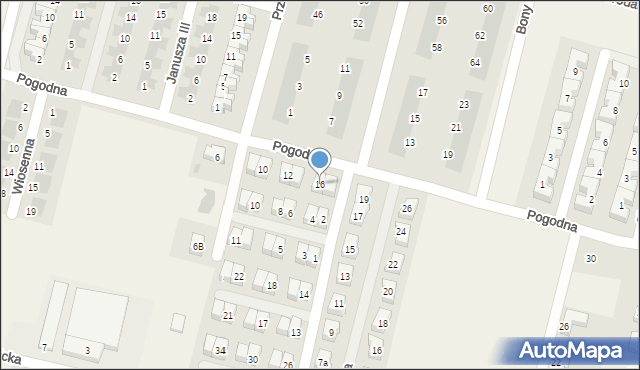 Lutynia, Pogodna, 16, mapa Lutynia