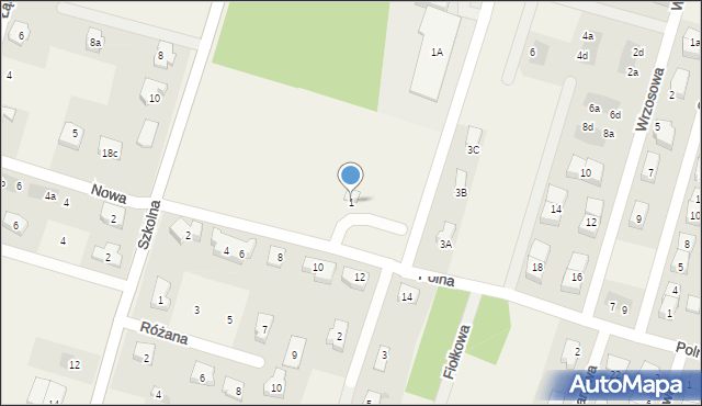 Lutynia, Polna, 1, mapa Lutynia