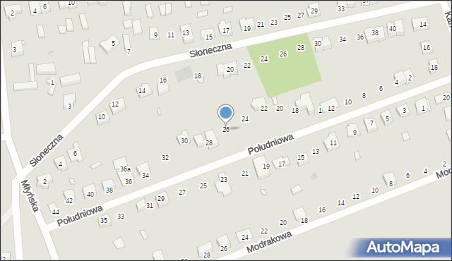 Lwówek, Południowa, 26, mapa Lwówek