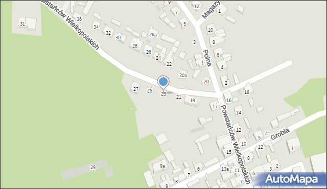 Lwówek, Powstańców Wielkopolskich, 23, mapa Lwówek