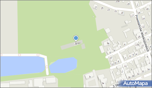 Lwówek, Powstańców Wielkopolskich, 29, mapa Lwówek
