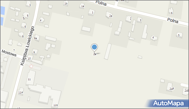 Łyszkowice, Polna, 2e, mapa Łyszkowice