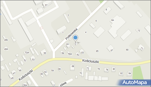 Maciejowice, Polikowska, 2, mapa Maciejowice
