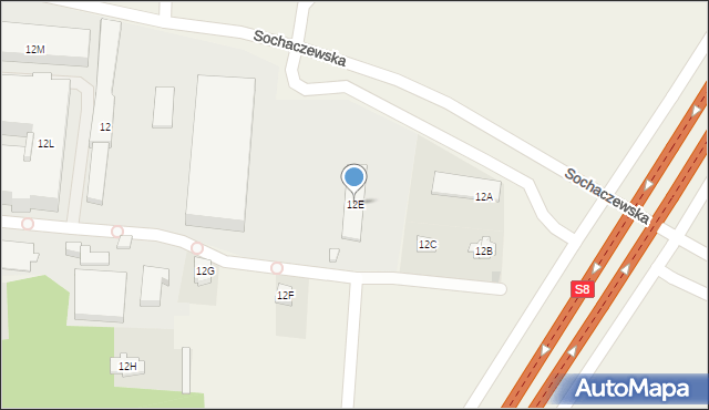 Macierzysz, Poznańska, 12E, mapa Macierzysz