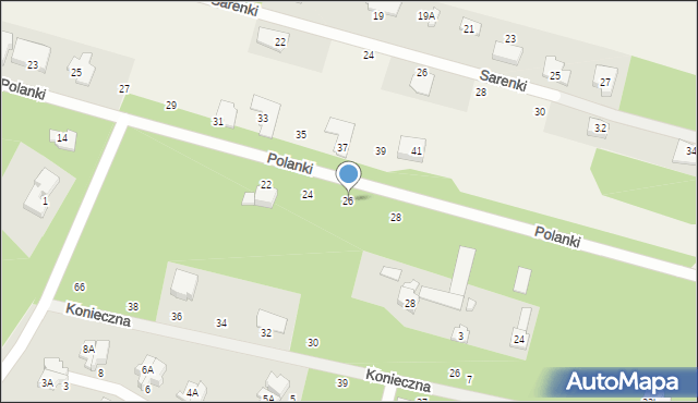 Magdalenka, Polanki, 26, mapa Magdalenka