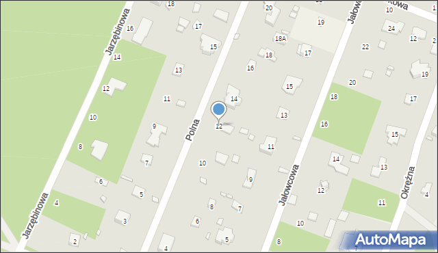 Magdalenka, Polna, 12, mapa Magdalenka