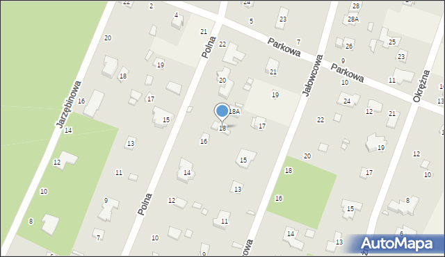 Magdalenka, Polna, 18, mapa Magdalenka