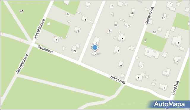 Magdalenka, Polna, 2, mapa Magdalenka