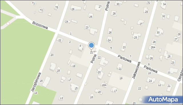 Magdalenka, Polna, 21, mapa Magdalenka