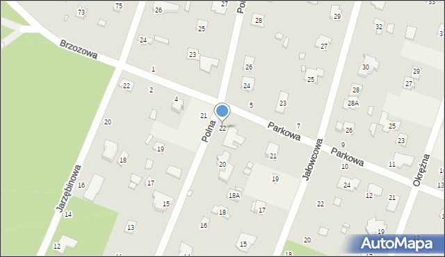 Magdalenka, Polna, 22, mapa Magdalenka