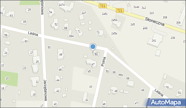 Magdalenka, Polna, 49, mapa Magdalenka