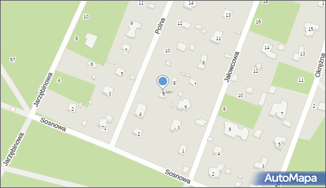 Magdalenka, Polna, 6, mapa Magdalenka