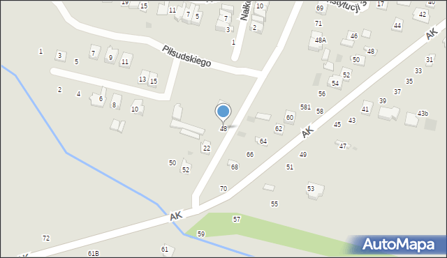 Maków Mazowiecki, Polna, 48, mapa Maków Mazowiecki