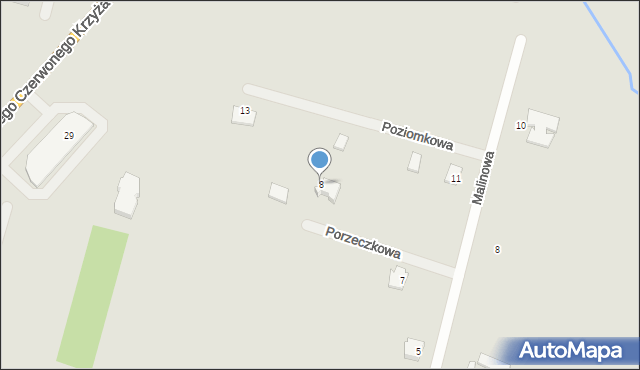 Maków Mazowiecki, Porzeczkowa, 8, mapa Maków Mazowiecki