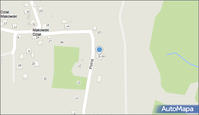 Maków Podhalański, Polna, 8, mapa Maków Podhalański