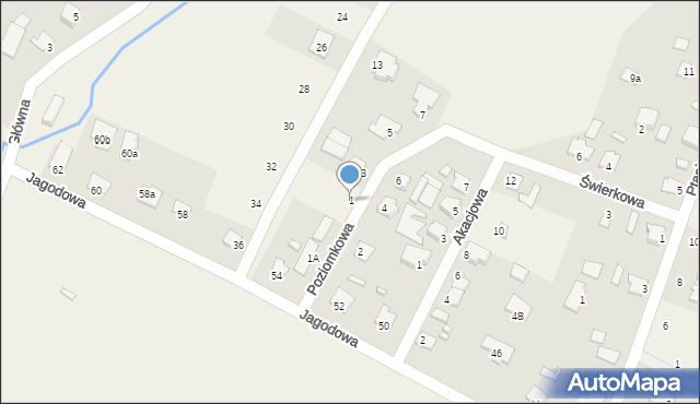 Maksymilianowo, Poziomkowa, 1, mapa Maksymilianowo