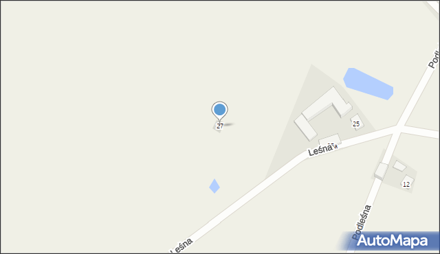 Malachin, Podleśna, 27, mapa Malachin