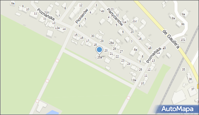 Malbork, Poznańska, 20a, mapa Malborka