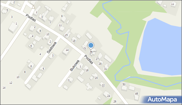 Malec, Podlas, 25, mapa Malec