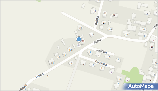 Małkowice, Polna, 14, mapa Małkowice