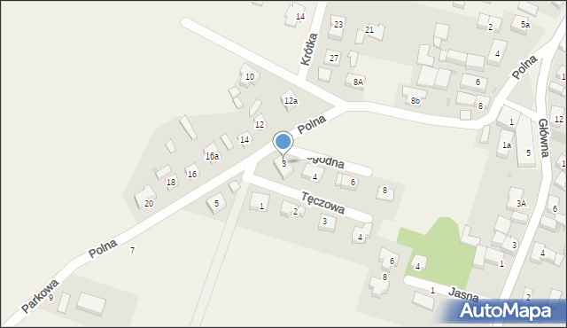 Małkowice, Polna, 3, mapa Małkowice