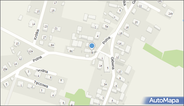 Małkowice, Polna, 8, mapa Małkowice