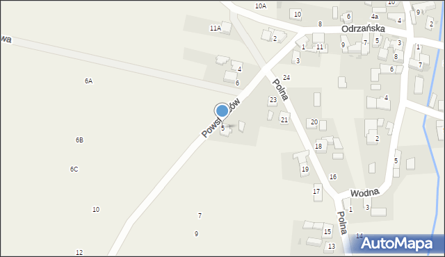 Malnia, Powstańców, 5, mapa Malnia