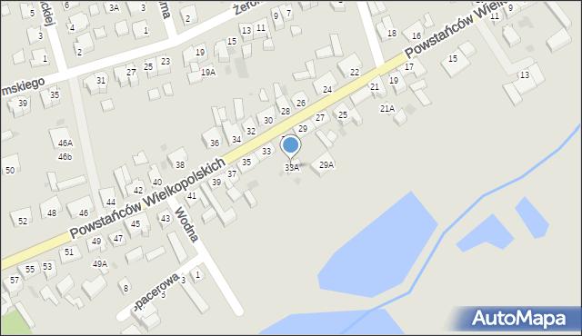 Margonin, Powstańców Wielkopolskich, 33A, mapa Margonin
