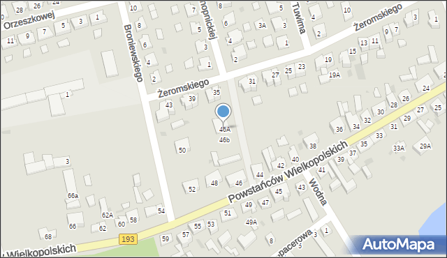 Margonin, Powstańców Wielkopolskich, 46A, mapa Margonin