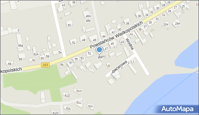 Margonin, Powstańców Wielkopolskich, 49A, mapa Margonin
