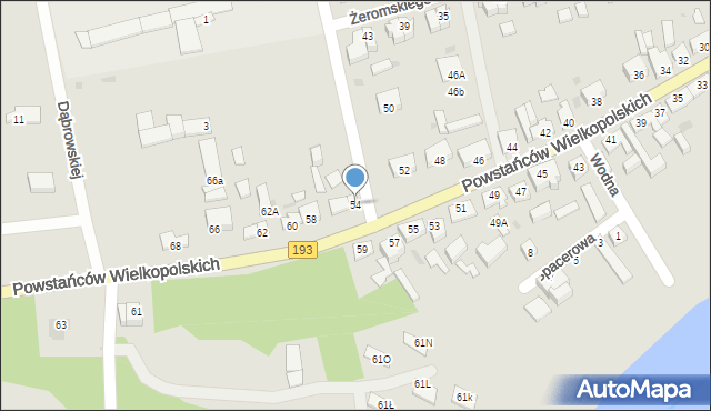 Margonin, Powstańców Wielkopolskich, 54, mapa Margonin