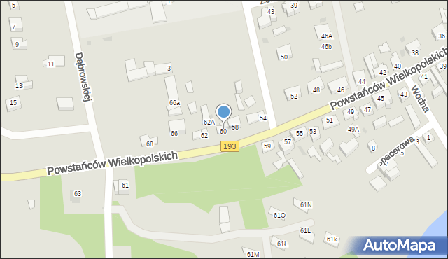 Margonin, Powstańców Wielkopolskich, 60, mapa Margonin