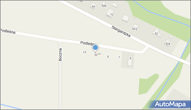 Marianowo, Podleśna, 11, mapa Marianowo