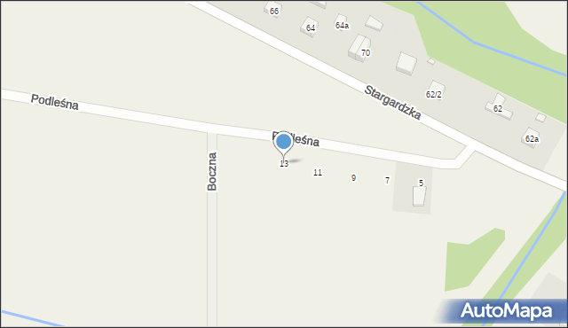 Marianowo, Podleśna, 13, mapa Marianowo