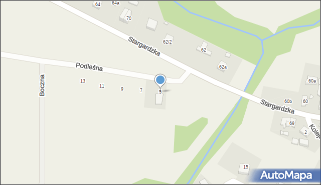 Marianowo, Podleśna, 5, mapa Marianowo