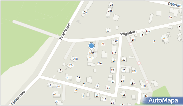 Marki, Pogodna, 21ba, mapa Marki