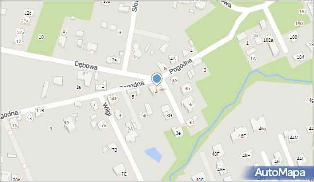 Marki, Pogodna, 3i, mapa Marki