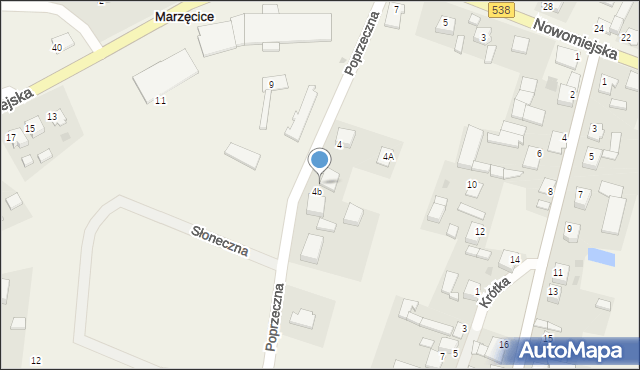 Marzęcice, Poprzeczna, 6, mapa Marzęcice