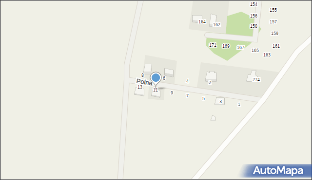 Masłów, Polna, 11, mapa Masłów