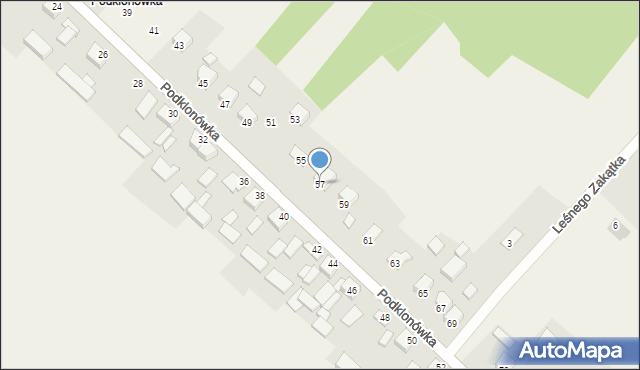 Masłów Pierwszy, Podklonówka, 57, mapa Masłów Pierwszy