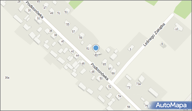 Masłów Pierwszy, Podklonówka, 63, mapa Masłów Pierwszy