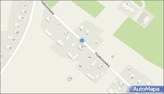 Masłów Pierwszy, Podklonówka, 8, mapa Masłów Pierwszy