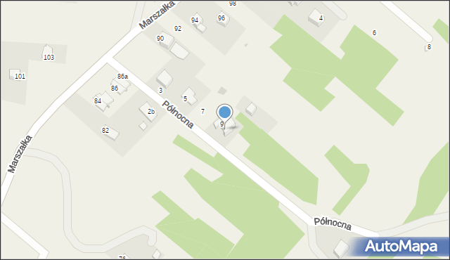 Masłów Pierwszy, Północna, 9A, mapa Masłów Pierwszy