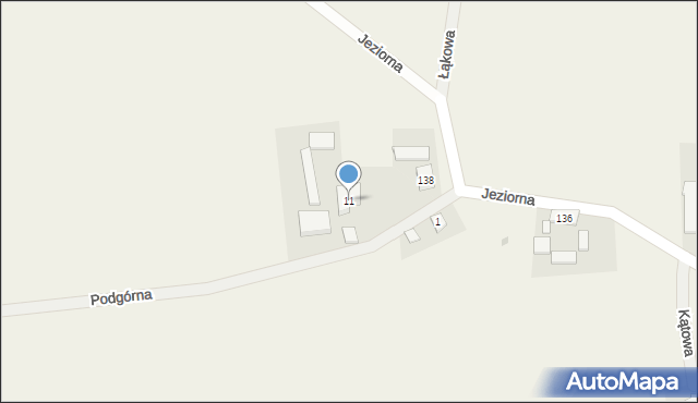 Mezowo, Podgórna, 11, mapa Mezowo