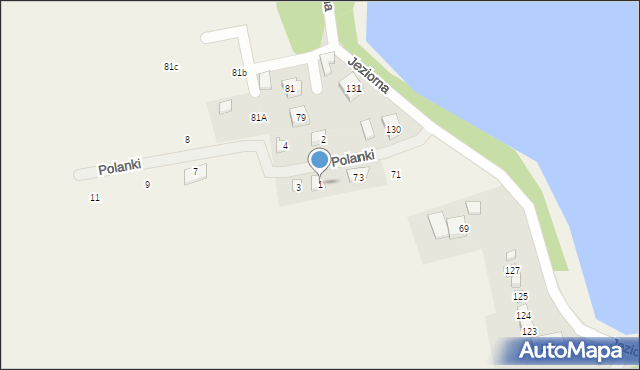 Mezowo, Polanki, 1, mapa Mezowo