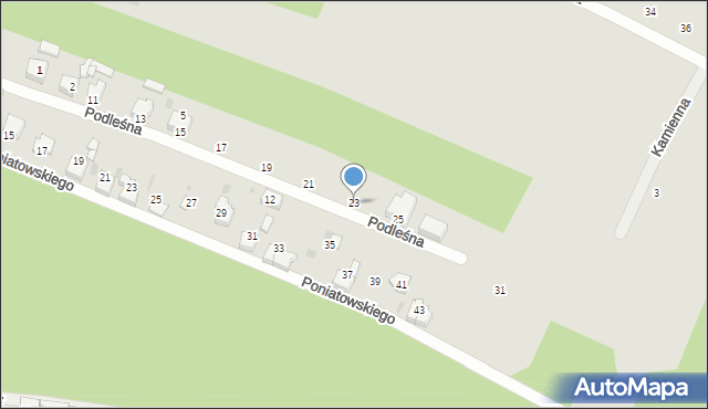 Miasteczko Śląskie, Podleśna, 23, mapa Miasteczko Śląskie